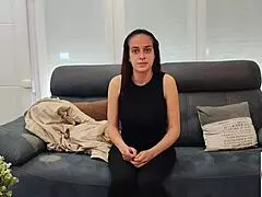 mysterious 18yo leyla kixx petite slut interview casting first time natural tits