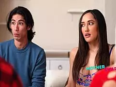 yo these pole dancing milfs swap stepsons for a taboo gangbang frenzy