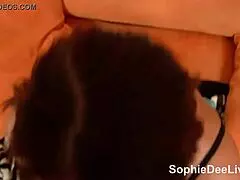 big tit sophie dee ever wonder why she sucks off her camera guy so good?