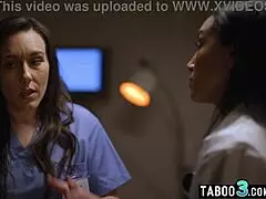 Hot Latina Milf Doctor Vicki Chase Lures Nurse Sinn Sage for Pussy Licking Lesbian