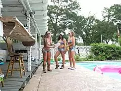 What if trailer trash milf with big ass deepthroats monster cocks at wild pool orgy?