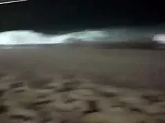 curvy brazilian milf flashes big pussy lips on beach then squats for hot panty piss tease