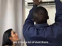 huge cock repairman xander pounds sarah black's fat latina ass thermostat deep