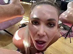 venera maxima's massive tits bounce in my pov casting deepthroat session