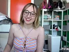 putalocura's teen emejota rides torbe's small cock then swallows every drop