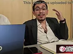 Agatha mama fucked hard under office desk now!