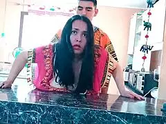 Curvy Indian Stepmom's Kitchen Ride Tempts Stepson's Huge Cock