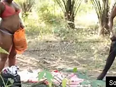 damn, my african farm friend couldn't resist my wet pussy temptation out there