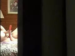 caught peeping on amateur milf masturbating thru hotel window