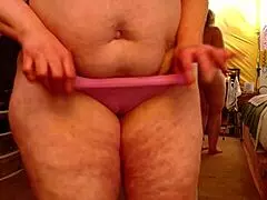 dawnskye1962 flashes huge natural tits and curvy ass shaking in panties parade update 27