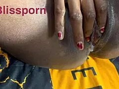 Skinny African Milf Fingers Her Pussy Before Intense Black Cock Pounding And Hard Fingering Finish