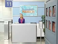 flight attendants sunny lane and eva angelina ride eric swiss cock in wild 3some orgy