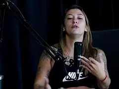 check out damiana's wild interview flashing lingerie toys public with vovô moai