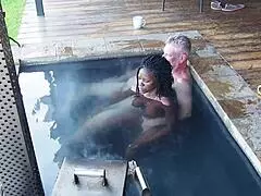 🌊 steamy ebony secretary ana foxxx juicy pussy lips sloppy fuck boss big black cock jacuzzi 😍💦