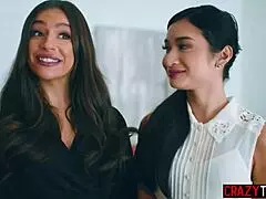 horny april olsen with big ass fingers her girlfriend avery black till she squirms