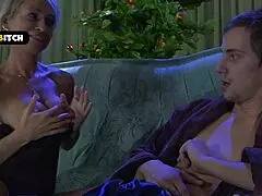 this super hot blonde cougar rides hard then swallows every drop of cum passionately