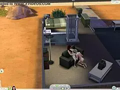 damn, pegging my sis hard with strapon in sims 4 lesbian toy action