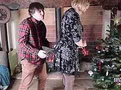 imagine stepmom's magic christmas moans as stud installs decorations then pounds her deep
