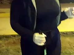 Madura Caliente Flashes Big Ass Tease In Leggings Dirty Talk Strip