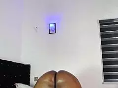 bbw ebony milf's oiled fat ass shakes wild mara exotic!!