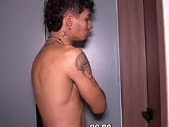 Stepson abandons stepmother naked and vulnerable in the shower scene