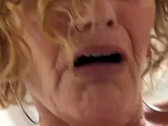 she shoves that dildo deep in her shaved wet pussy until she squirts hard