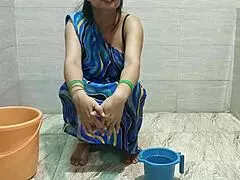 Stepmom Sucks and Fucks Stepson Deepthroat While Washing Clothes – Dirty Talk Indian Mommy!