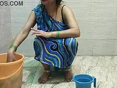 Stepmom Sucks and Fucks Stepson Deepthroat While Washing Clothes – Dirty Talk Indian Mommy!