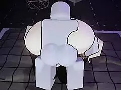 damn i spot this goth street bitch with big ass then fuck her pussy and anal bent over in my roblox apartment