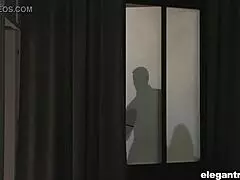 at work the milf bends over for rough double penetration and cum facials from two cocks