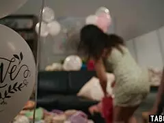 hey victoria voxxx and casey calvert share anal dildos in hot lesbian play