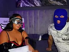 latina beauty with huge tits films first time with massive cock guy