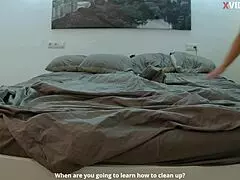 stepmom's hand stuck in bed so i pound her ass pussy and creampie deep