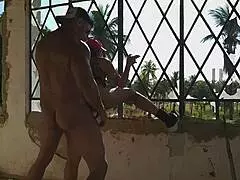 ksal hot sneaks into xuxa's abandoned site for public veranda kitchen fucking