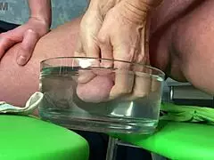 stepmom handjob in water triggers massive sperm orgasm