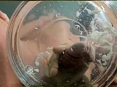 gilf friend blasts slowmo cumshot in water