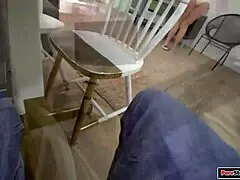 Stepson strokes his cock furiously until stepmom's lust takes over completely in pov