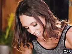 ever watched a hot brunette milf massage her sexy big titted lesbian?