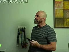 ghostface halloween milf delivers sloppy lingerie handjob with monster cock face fucking