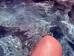 italian milf artemisia love plays with her pussy legs spread pov naked in florida jacuzzi slow motion