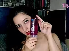 asmr whispers with my smudged lipstick as neighbor milf teases anal toys pov.