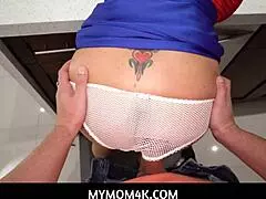 Wet Sally Dangelo slurps young 18+ cock for perfect swallow finish