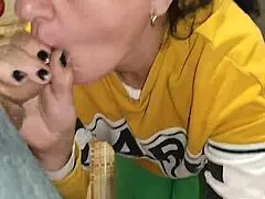 Married Milf Begs No Cum Inside During Sloppy Blowbang Swallow Session