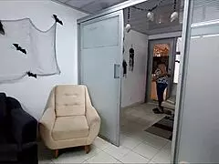 Horny stepsis caught dildoing begs for my thick cock pounding