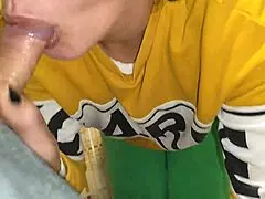 Married Milf Begs No Cum Inside During Sloppy Blowbang Swallow Session