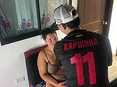 Camera catches stepmom riding stepson hard on the furniture