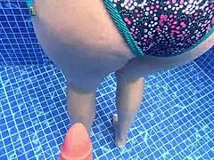 Huge Ass Stranger Masturbates at Pool I Swap Her Dildo for Real Monster Cock Doggystyle