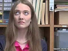 Mature Busty Woman and Teen Shopper Take Officer's Big Cock Threesome Pounding