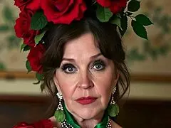 granny queen of hearts deepthroats joker's cock in cosplay pov