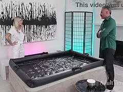 we shouldn't do this but your in-law wife needs this taboo nuru massage gone intimate wrong